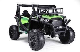 UTV 24V Verde con Dos Asientos de Cuero y Control Remoto