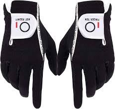 Guante de Golf para Hombre FINGER TEN - Rain Grip Negro y Gris