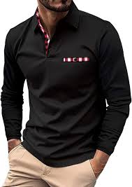 Polo de Golf de Manga Larga para Hombre