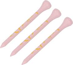 Tees de Golf de Bambú Sostenibles 8cm (Rosa)