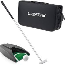 LEAGY: Putter Portátil de Golf para Niños con Estuche y Sistema de Retorno