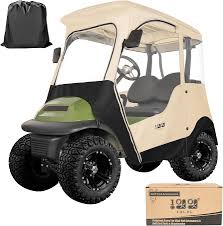 Carrito de Golf de Lujo 10L0L: Cubierta Impermeable para 2 Pasajeros