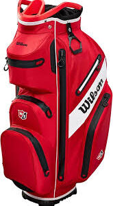 Bolsa de Golf Wilson Exo Dry: Trolley para 14 Palos - Rojo/Negro/Blanco
