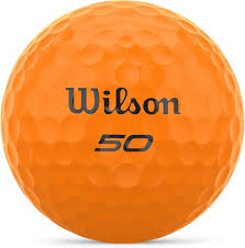 WILSON Fifty Elite - Pelotas de Golf Naranjas (12 unidades)