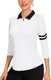 Polo de Golf Mujer Soneven con Cremallera y Manga 3/4