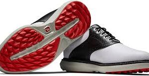 Zapatos de Golf FootJoy Traditions para Hombre - Blanco/Negro/Gris