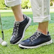 Botas de Golf de Cuero Impermeables para Hombre