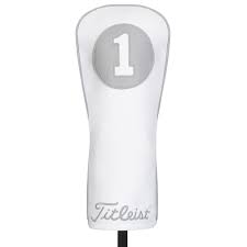 Funda de Piel para Driver Titleist Frost - Blanco y Gris