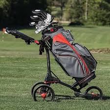Carro de Golf Compacto Bag Boy 3 - Negro Mate/Rojo