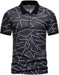 Camisas Polo Cortas para Hombre Ying Men con Botones para Golf