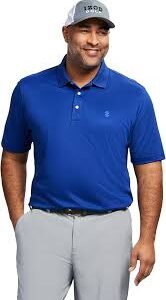Polo de Golf Izod para Hombre - Alto Rendimiento Azul Cobalto