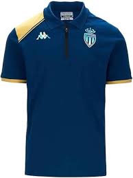 Polo Kappa AS Monaco 23-24 Azul/Amarillo para Hombre