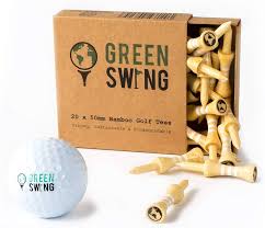 Camiseta de Golf Unisex Green Swing de Bambú 50 mm - Blanca