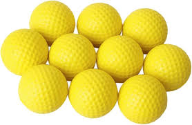 10 Bolas de Espuma de Poliuretano para Entrenamiento - Color Amarillo